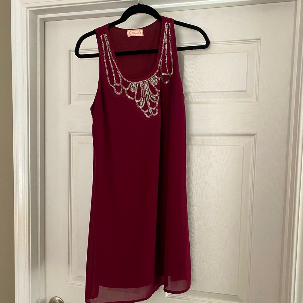 Wine Colored Cocktail Dress